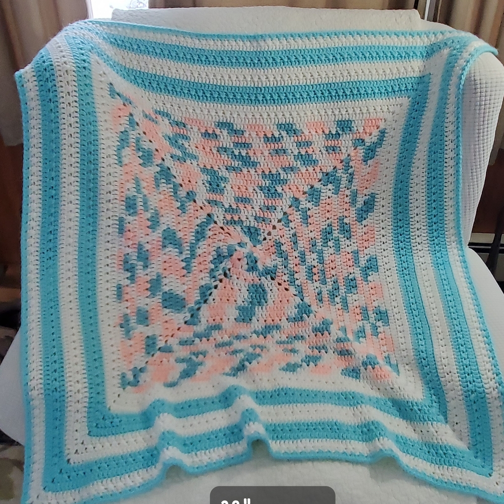 Handmade Multicolor Crochet Blanket